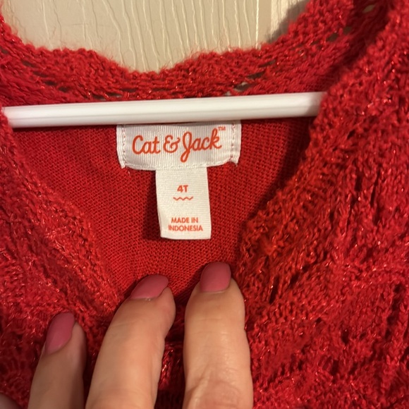 Red sparkle sweater dress - Picture 2 of 5